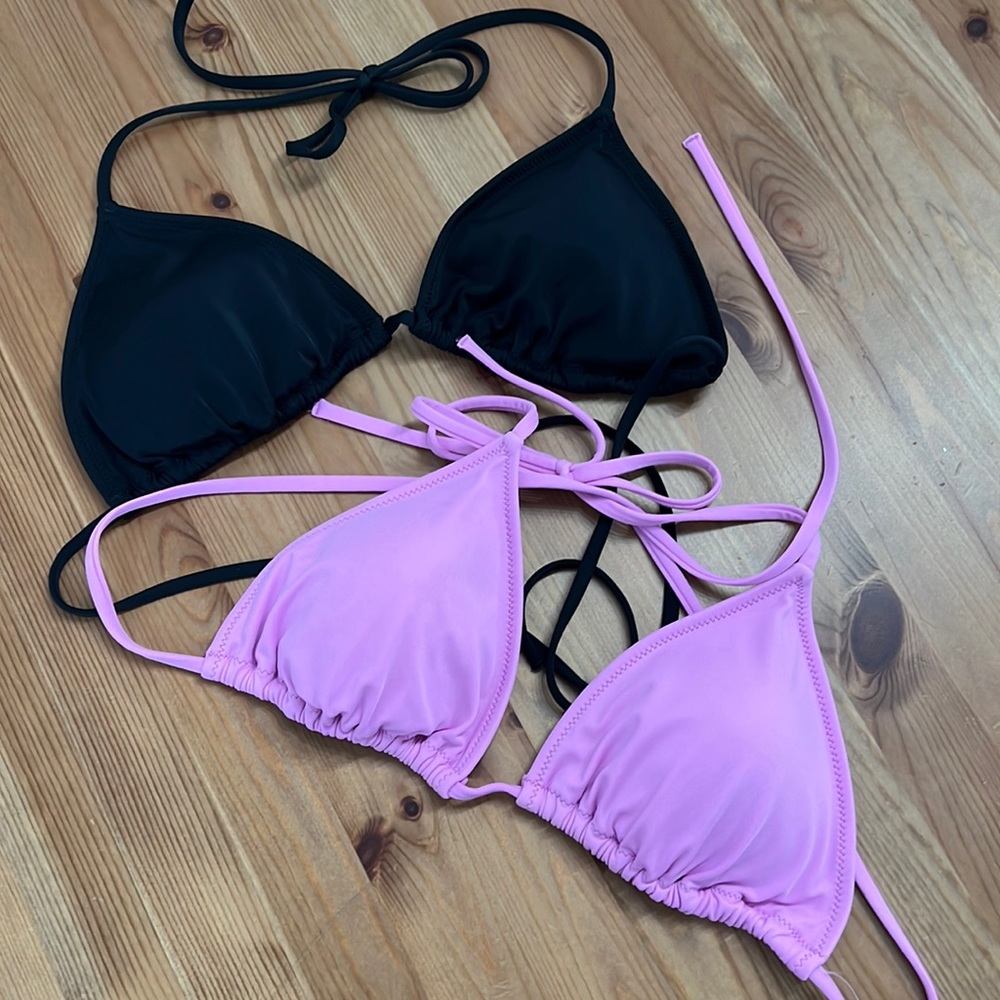 2 Victorias Secret bikini tops size large